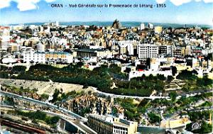 Oran - Vue generale sur Promenade de Letang - 1955
